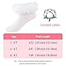 Meeshine 3 Pairs Toddler Baby Girls Ruffle Lace Socks White Ankle Lightweight Cotton Frilly Dress Socks for Kids 1-8T