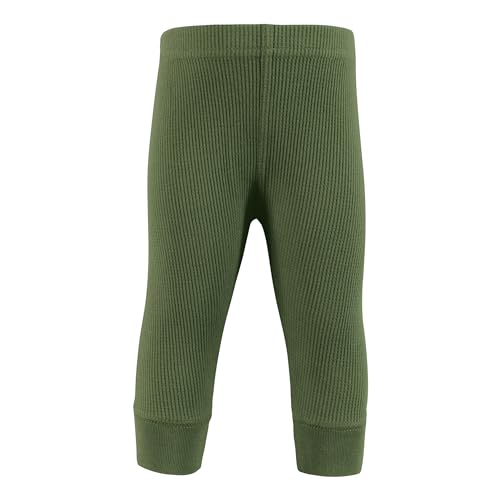 Hudson Baby Unisex Baby Thermal Tapered Ankle Pants 4pk, Acorn Botanical4