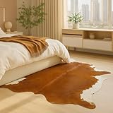 rodeo Genuine Cowhide Rug - Real Cow Hide Rug Large for Living Room & Bedroom - Western Rugs for a Natural Western Home Decor Ambiance - Rustic Cow Print Carpet Decor - 5x7 ft, Hereford