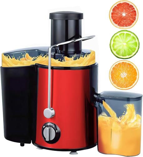 EagerMinds - Centrifugeuse Extracteur de Jus, Presse-agrumes Électrique 400W, Avec 3 Vitesses, Centrifugeuse Fruits et Legumes Fruits, 450ml Pichet à Jus, Facile à Nettoyer, Design Anti-goutte (B)