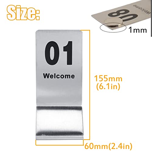 Numéro de table à usage cyclique en inox pour service fluide - 3