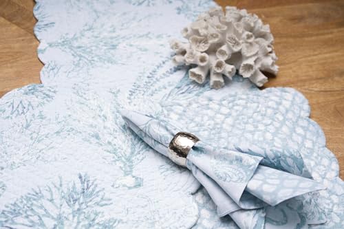 Servilleta de tela reversibles azul C&F Home miniatura 4