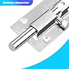 INBOF 6 Pack Slide Lock, 3 Inch Barrel Bolt Latch, Premium Door Latch Lock with 36 Screws, Stainless Steel Slide Locks for Inside Door