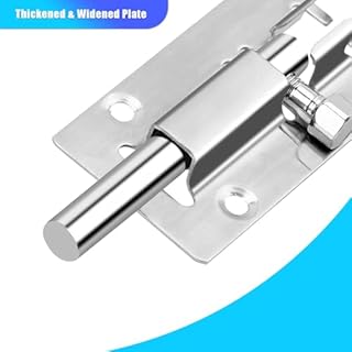 INBOF 6 Pack Slide Lock, 3 Inch Barrel Bolt Latch, Premium Door Latch Lock with 36 Screws, Stainless Steel Slide Locks for Inside Door