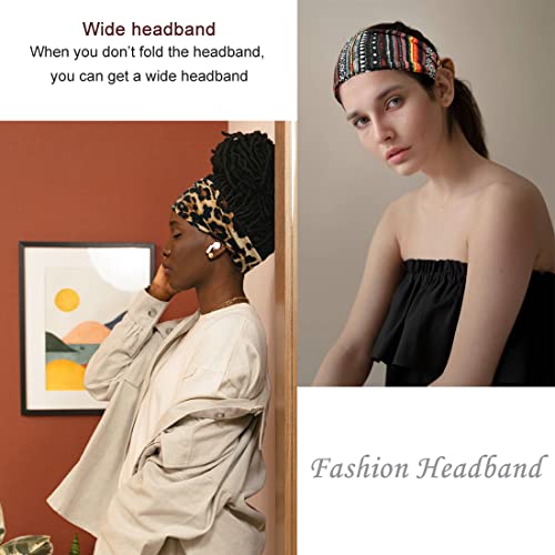 Image of YONUF 6 Pack Headbands for Women, Boho Wide Head Bands & Hair Accessories | Non Slip Soft Stretch Headband, Fashion Hair Bands for Yoga, Workout, Face Wash, Makeup, Women's Head Wraps for Daily Use