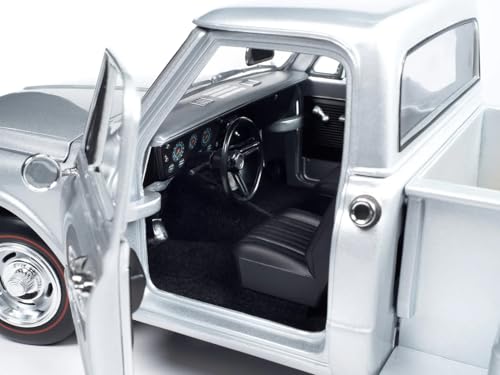 Camioneta Chevrolet C10 Stepside 1968 1:18 Plata miniatura 4
