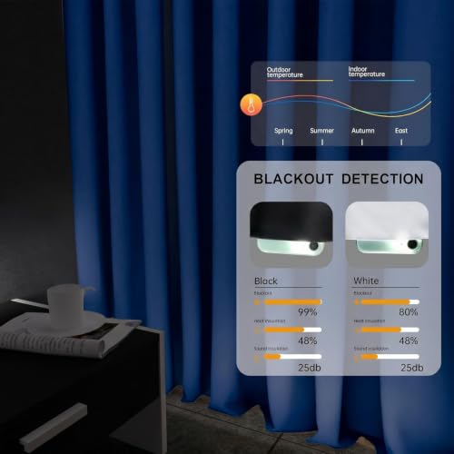 Image of Room Divider Curtains Flexible Ceiling Tracks Set Curtain Track Ceiling Mount Blackout Curtain for Living Room Bedroom Ceiling Curtain Rod Privacy Dividers Panels W150xH108 Navy Blue Drape&Black Rail
