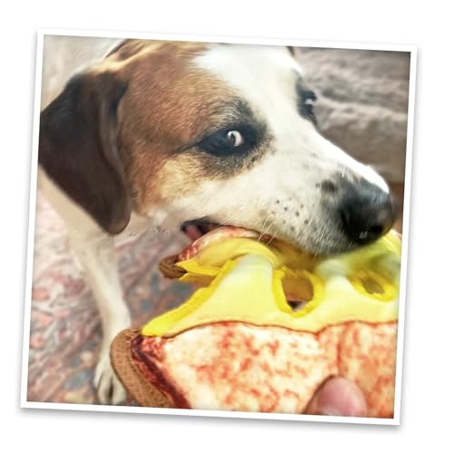 Image of Doggijuana Grilled Cheese & Corn Dog Toy Bundle | 2 Pack, Squeaky | Refillable squeaky plush dog toy + organic calming catnip; eases anxiety, stress & storms; drug-free, hand-harvested