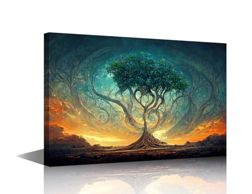 Impression sur toile arbre de vie décoration murale maison affiches