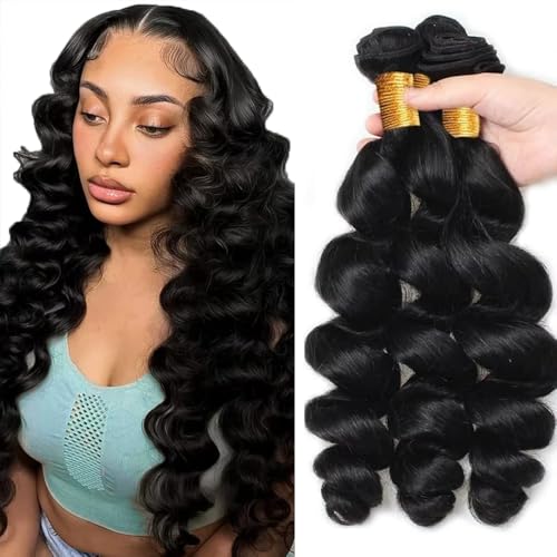 28 30 32 Inch Loose Deep Wave Bundles Human Hair