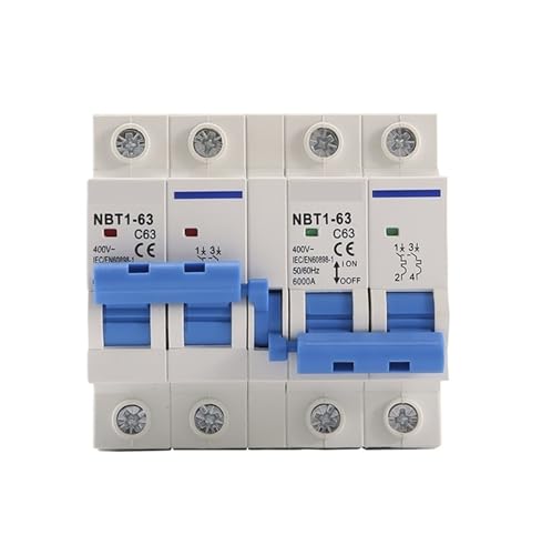Disjoncteur commutateur de transfert manuel double puissance 63A basculement source 400V