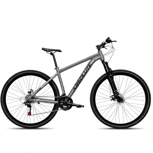 Bicicleta Aro 29 Absolute Nero 5 Alumínio 21 Velocidade Freio Disco Mecanico (Cinza, 17)