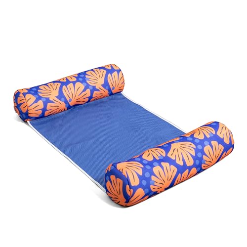 Big Joe Hammock Sling Pool Float, Sweet Shells Berry, Doubled-Sided Mesh, Quick Draining Fabric, No...