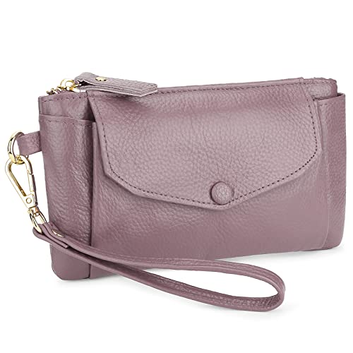 Image of Uromee Wristlet Wallet Clutch Purses for Women Genuine Leather Crossbody Bag Handbag with Detachable Shoulder Chain