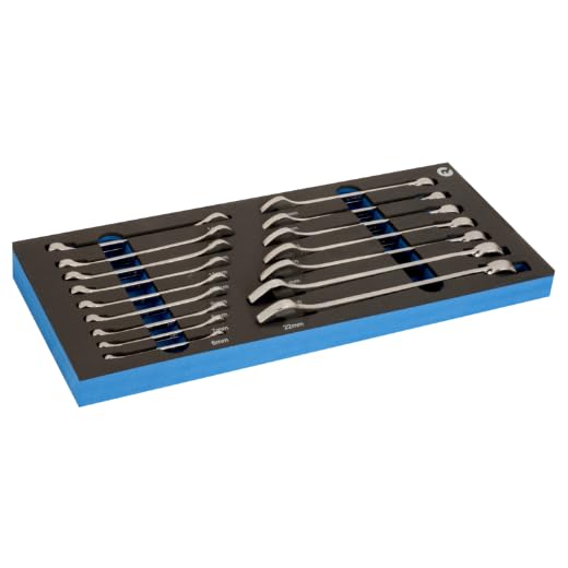Jeu de 16 llaves combinadas IRIMO en module mousse de rangement pour servante - 3