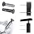 Muzata 10Set Black Cable Railing kit Invisible Swageless 1/8" Turnbuckle Tensioner Terminal Hidden Flat Head for 2"-6" Wood Metal Post Deck Stairs BlackCool System CB05,CL1 CV1 CV2