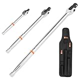 KTCINA 3 Tlg. Gelenkgriff 1/2' 3/8' 1/4' 180°Drehbar Radmutternschlüssel mit...