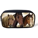 Belidome Trousse à crayons pour enfants garçons et filles Motif cheval