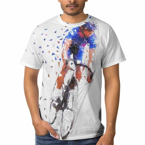 T-shirt de cyclisme homme à col rond et manches courtes pour le vélo