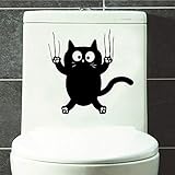 Vinilo WC Tapas de inodoro. Diferentes modelos. Elegir diseño divertido. 25x 25 cm. aproximadamente. (GATO 2)