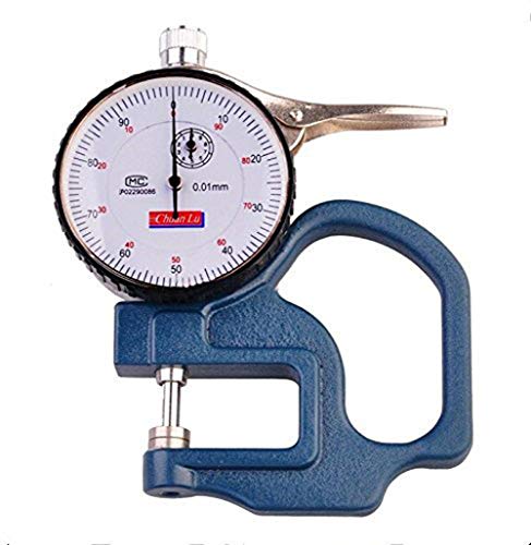 Medidor de espesor de dial 0-10 mm para materiales blandos