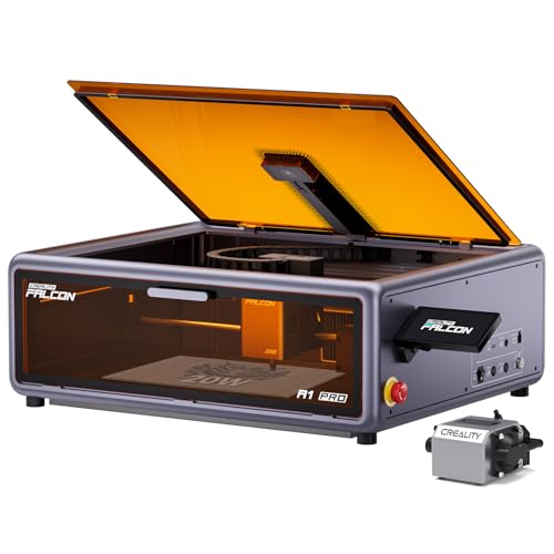 Image of Creality Falcon A1 Pro 20W Laser Engraver with Air Assist, HD Smart Camera for Auto Focus, APP Control, Class 1 Safety Enclosed Engraving Machine for Wood and Metal, Acrylic