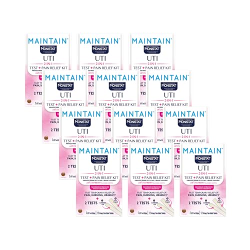 Image of Monistat, Maintain Kit, 2-in-1 2 Test Strips and 12 Pain Relief Tablets (12pack)