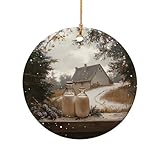 🔔CONSTRUCTION DURABLE : Ces magnifiques ornements de Noël bénéficient d'une impression de haute qualité garantissant une image permanente, résistante à la décoloration et facile à nettoyer.