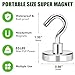 MIKEDE 5 Pack Magnetic Hooks Heavy Duty, 85lbs Strong Magnets with Metal Hooks for Cruise Cabins, Industrial Strength Magnets Hooks Perfect for Hanging Items on Cruise Ships, Refrigerator, Grill