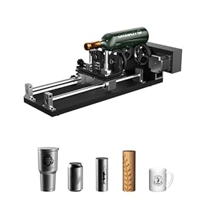 OMTech Laser Rotary Attachment with Nema 23 2-Phase Stepper Motor for 50W 60W 80W 100W 130W CO2 Laser Engraving Machines Rotary Tool Accessory Kit for Wood Metal and More