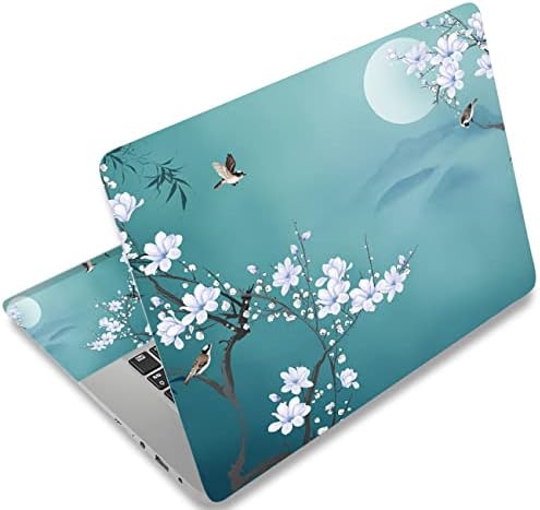 12.1 13 13.3 14 15.4 15.6 Inches Laptop Skin Sticker Decal Universal Netbook Skin Sticker Reusable Notebook Art Decal Protector Cover Decal by AORTDES (Birds & White Flowers)