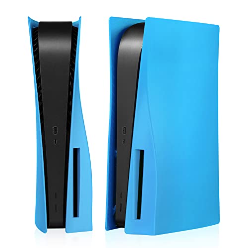 Pepper jobs PS5用カバー 本体 交換用ケース 汚れ対策 本体保護 防塵 傷防止 上質プラスチック製 保護カバー blue