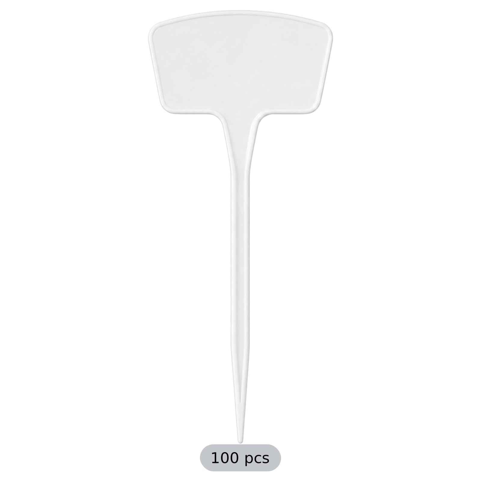 100 étiquettes de jardin pour plantes, format T, blanches, 27 cm, en plastique réutilisable, imperméables pour extérieur, avec stylo d’écriture, idéales pour identifier les plantes au jardin