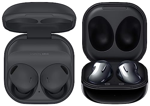 Image of Samsung Galaxy Buds2 Pro, Bluetooth Truly Wireless in Ear Earbuds with Noise Cancellation & Galaxy Buds Live Bluetooth Truly Wireless in Ear Earbuds with Mic, Upto 21 Hours Playtime, Mystic Black
