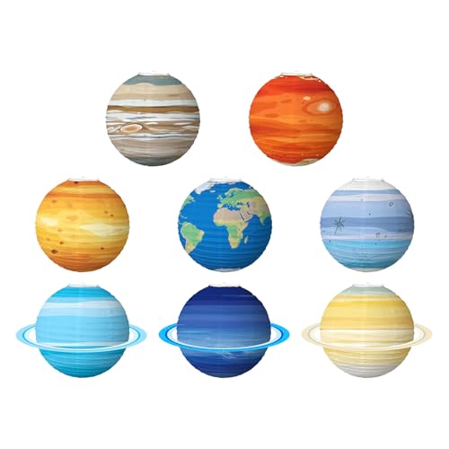 Decoración Planetaria Del Solar - 8 8 - Decoración Planetaria De 12 '| Colorida Linterna De Tema Espacial Para Techo, Escuela, Aula, Ciencia, , Dormitorio, Shower.