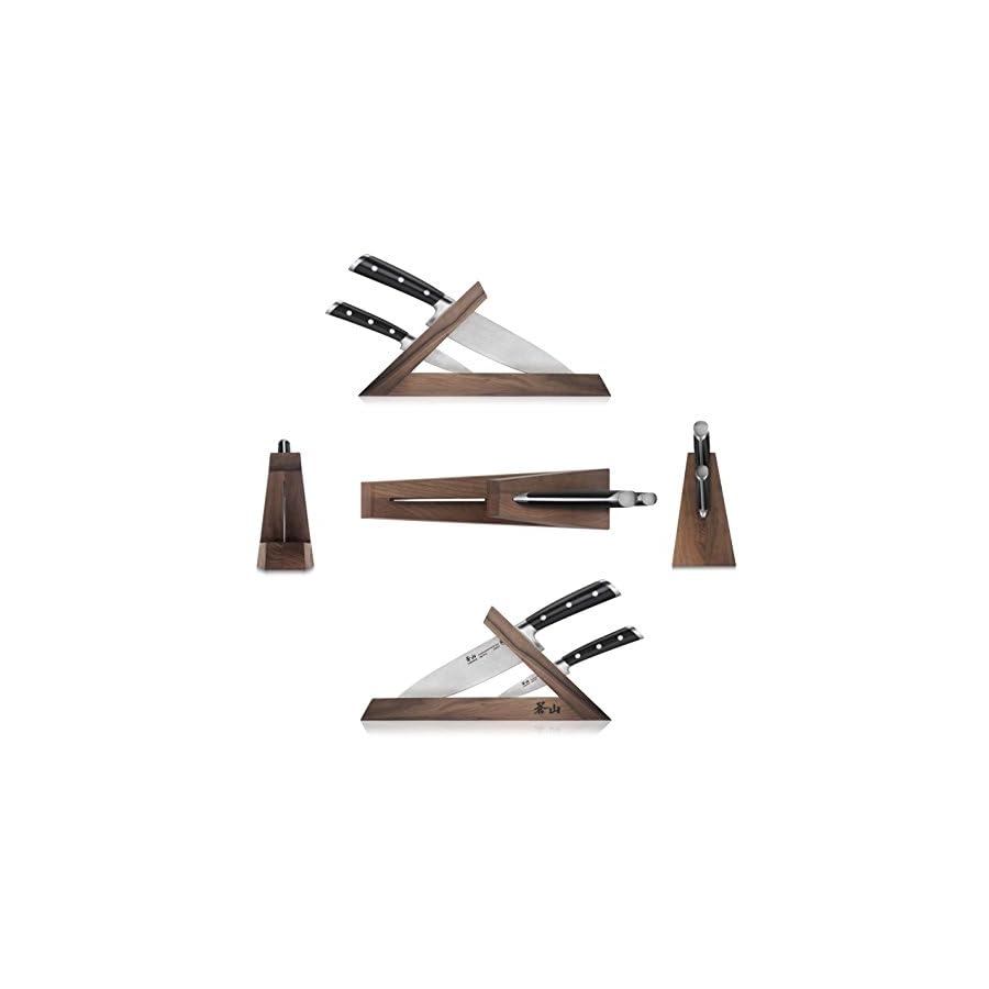 Cangshan TS Series 1021417 Swedish 14C28N Steel Forged 3-Piece TAI Knife Block Set, Walnut