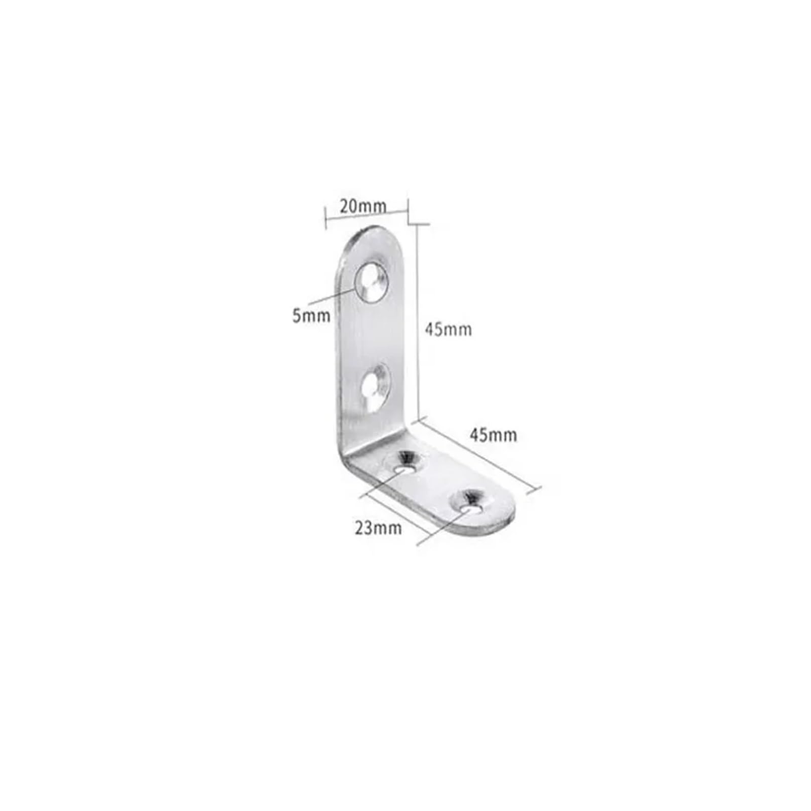 Staffe A L In Acciaio Inossidabile Da 10 Pezzi, Staffa Di Fissaggio Angolare Ad Angolo Retto For Carichi Pesanti For Mobili Per Il Fissaggio Del Legno(45x45x20mm)