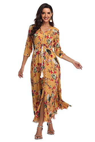 Image of Casual Summer Dresses for Women 2026 Maxi Dress Flowy Bohemian Beach Party