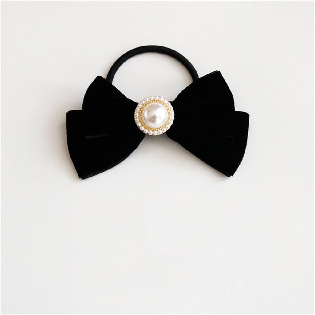 Black Rope Female Spring and Autumn Velvet Hair Rubber Band Tied Ball image 4