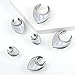 Earblity 2 PCS For Stretched Ears Saddle Ear Tunnels Silver 8mm (0g) Ear Hangers Stainless Steel Ear Gauges Plugs Weights Stretcher Fashion Women Body Piercing Jewelry Expander