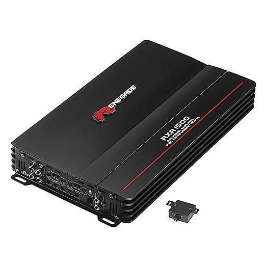 Renegade RXA1500 - Amplificador de 5 Canales, 1500 W, Control de Volumen/Graves/Agudos, Apto para (Marca de Coche)