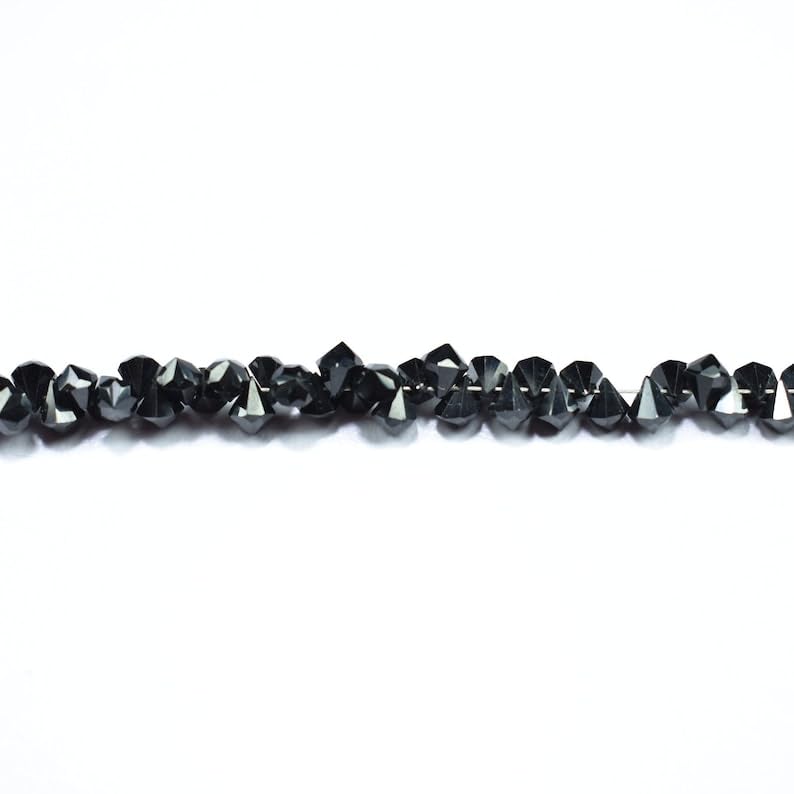 Naturalne czarne krople spinelowe fasetowane koraliki 3,5 x 4,5 mm 20 cm długi sznurek tworzenie biżuterii koraliki z kamieni szlachetnych do naszyjnika bransoletki