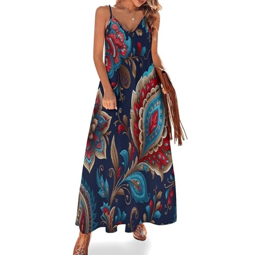 Robe de plage sans manches grande taille col V coupe lâche et fluide