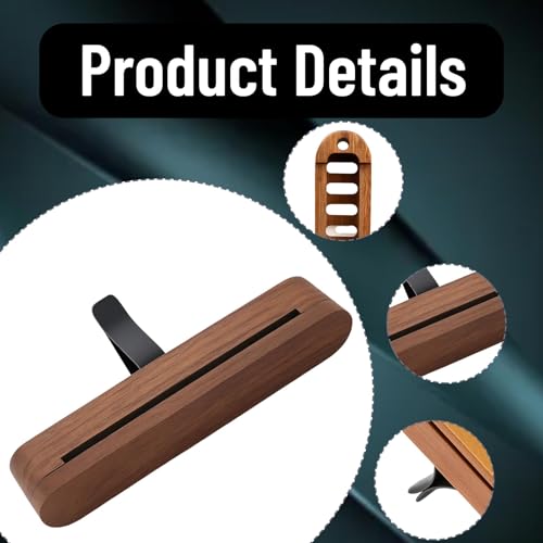 Image of AC Vent Clip For Car, Car Diffuser, Diffuser For Wooden Vent Clip 9x1.8cm + 4 Refill Sticks Aroma Gift Set