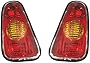 AM Autoparts Taillights Taillamps Rear Brake Lights Pair Set for 02-07 Mini Cooper