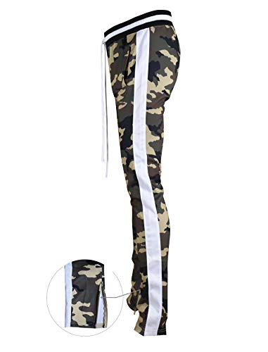 Image of SCREENSHOT Screenshotbrand Mens Hip Hop Slim Fit Track Pants - Athletic Jogger Bottom with Side Taping