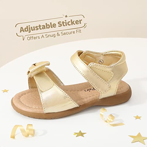Image of DREAM PAIRS Girls Sandals Fashion Bow Summer Shoes for Toddler /Little Kid