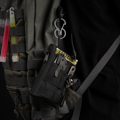 Viperade Ve18 Edc Pouch, Pocket Organizer Pouch For Men, Edc Pocket Organizer Pouch, 3 Slots With 2 Zipper Pockets, Velcro Pouch Multitool Pouch (Black) #TOP6