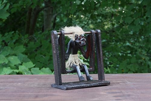 G6-Collection-Handmade-Wooden-Primitive-Tribal-Funny-Statue-Sculpture-Tiki-Bar-Handcrafted-Unique-Gift-Home-Decor-Accent-Figurine-Decoration-Artwork-Hand-Carved-Swinging-on-Swing-Chair G6 Collection Handmade Wooden Primitive Tribal Funny Statue Sculpture Tiki Bar Handcrafted Unique Gift Home Decor Accent Figurine Decoration Artwork Hand Carved Swinging on Swing Chair