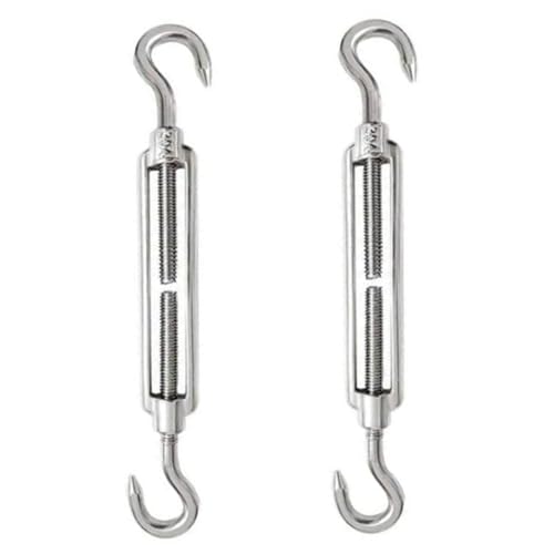 Spannschlösser Edelstahl,Spannschlösser,304 Edelstahl Verstellbare Spannschloss,Seilspanner Edelstahl,Spannschloss,Spannschloss Haken/Haken Edelstahl,Spannschloss Draht Spanner(M6,2 Stück)
